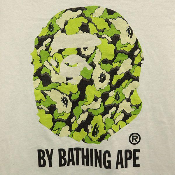 A Bathing Ape Print Short Sleeve T-shirt XS White Men's Used