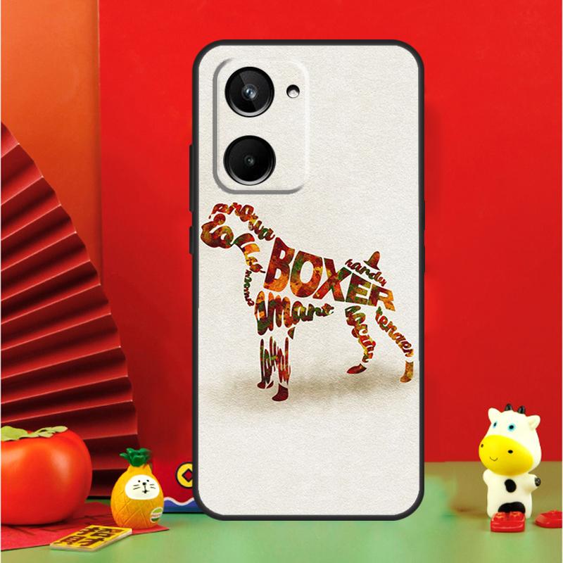 Cute Boxer Dog Puppy For Realme 10 11 12 13 14 Pro Plus 15 GT7 Pro GT6 C65 C67 C63 C61 C55 C51 C53 C35 C75 Case