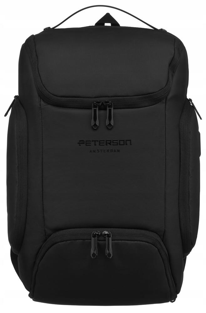 Spacious laptop backpack with USB port - Peterson