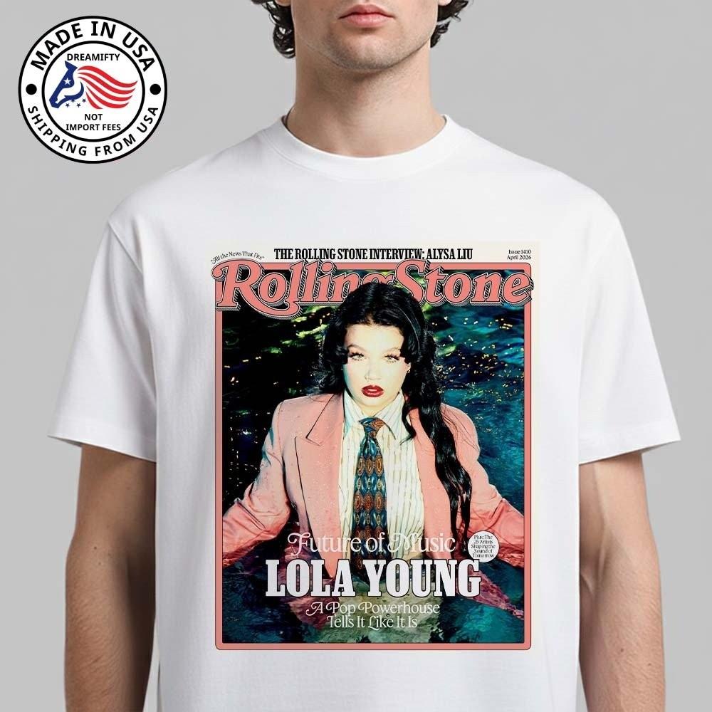 Звезда обложки Rolling Stone Lola Young Футболка 'Будущее музыки'