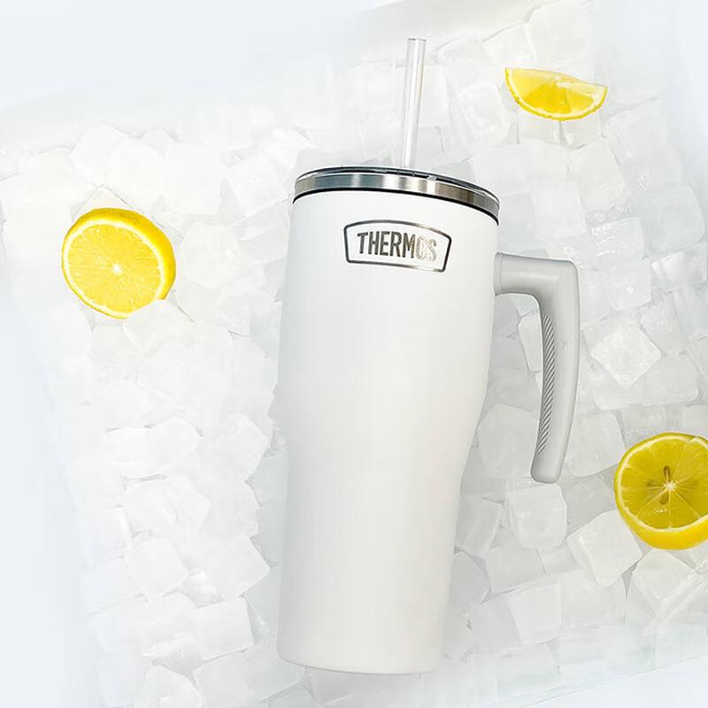 Thermos 1.1L Stainless Steel Double-Drink Straw Tumbler