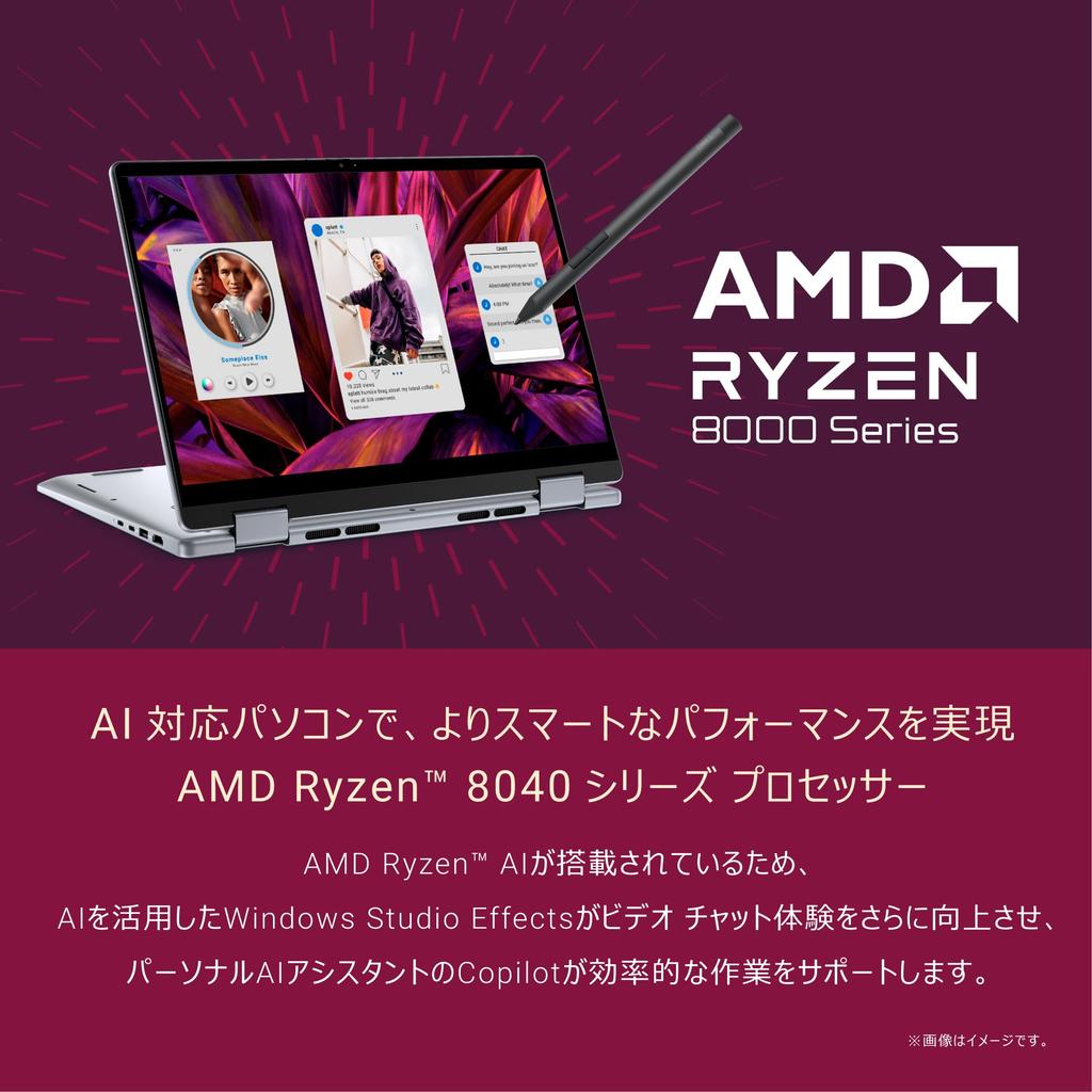 Dell Inspiron 14 7445 AMD Ryzen 7 16 ГБ 1 ТБ Windows Power Ice Сервисное обслуживание 14-дюймовый ноутбук, 8840HS, Память, SSD, 10, Type-C Delivery, 1,71 кг,