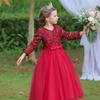 Party and Banquet Dresses Girl's Fall Children's Dresses Princess Dresses Small Hostess Dresses Sequins Mesh Wedding Tutu