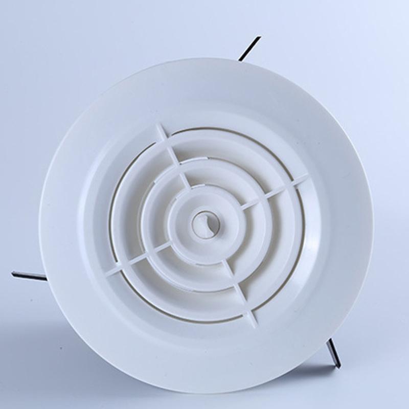 Круглая вентиляционная решетка для софитов из АБС-пластика, с регулируемым потоком воздуха, вентиляционная крышка, потолочный диффузор, для ванной комнаты, кухни, спальни, офиса