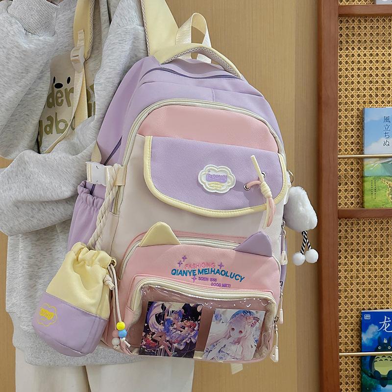 Милый колледж Гаоянь, маленький стиль, свежая и прозрачная сумка-боли, школьный рюкзак большой вместимости для старшеклассника, рюкзак для старшеклассника