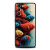 Чехол для телефона Cover для Samsung Galaxy S25 Edge S24 S23 S22 S20 S21 FE Ultra S10 S10E Plus 5G Мягкий ТПУ Capas Синий Океан Рыба Capas