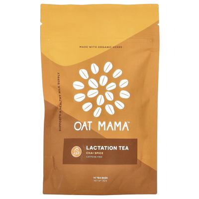 Oat Mama Чай для грудного вскармливания, Chai Spice, без кофеина, 14 пакетиков, 32 г