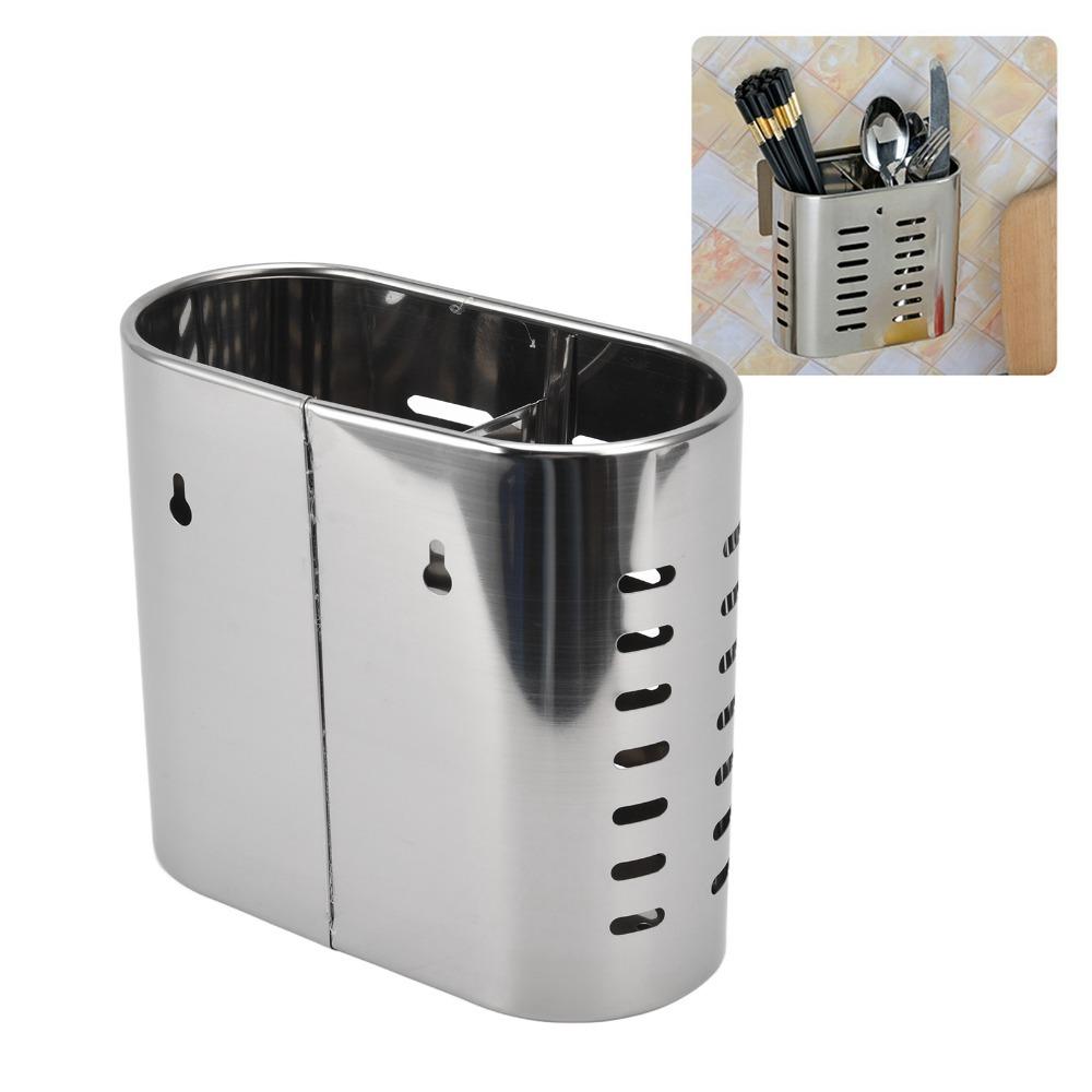 Rustless Steel Chopstick Holder Hollow Draining Hole Tableware Organizer Tableware Sorting