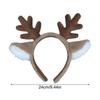 Снежинка Оленьи Ушки Пушистая Повязка на Голову Рождественский Костюм Аксессуар Вечеринка Рождество Праздничное Украшение Модная Повязка на Голову