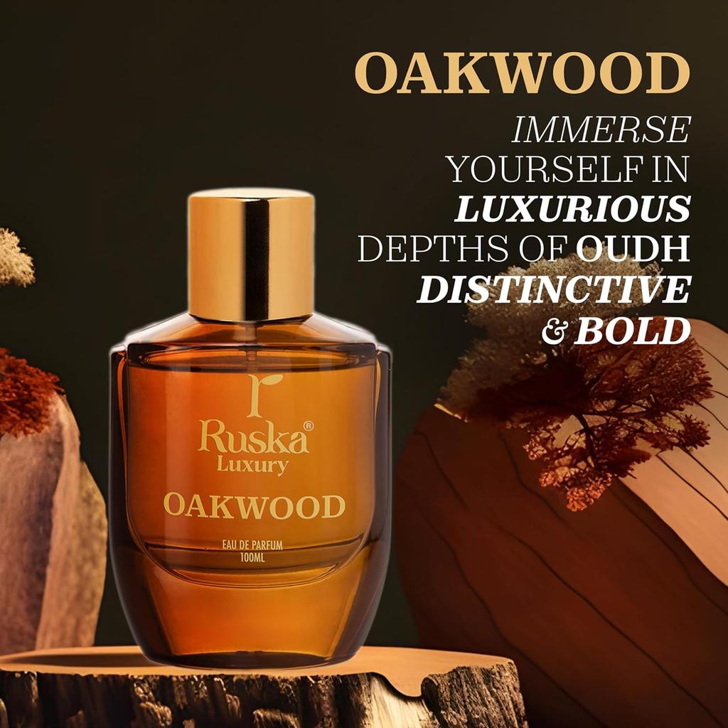 Oakwood Unisex Perfume, 100ml | Eau De Parfum with 20% Fragrance Oil Concentration |Rich, Woody & Spicy Fragrance Spray |  Men & Women |