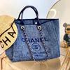 2025 Fashionable Candy Color Large Capacity Embroidered Linen Canvas Beach Tote