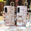 Anti-dust Soft Case Phone Case For Sony Xperia5 IV Kickstand Phone Holder Cartoon Fashion Design Waterproof Wrist Strap