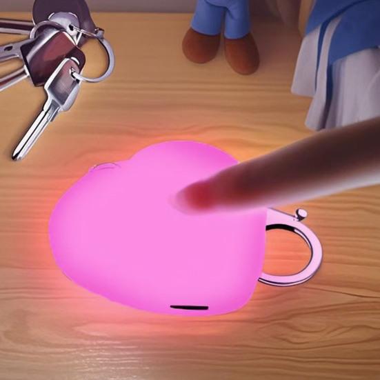 Сенсорный свет Перезаряжаемый Мини-фонарик Кошелек Брелок с сенсорным и автоматическим датчиком света Компактный кошельковый фонарик в форме сердца для женщин