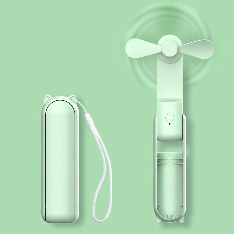 Перезаряжаемый от USB портативный мини-вентилятор с 3 регулируемыми скоростями, складной ручной вентилятор, подходит для женщин, для путешествий, для использования на открытом воздухе
