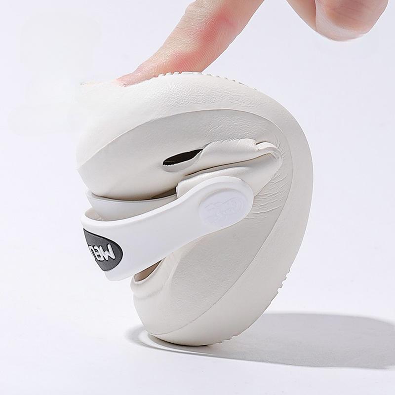 Детские модные сандалии с круглым носком и платформой с рисунком панды для девочек, пляжная обувь для малышей, лето 2024, обувь для мальчиков, нескользящая