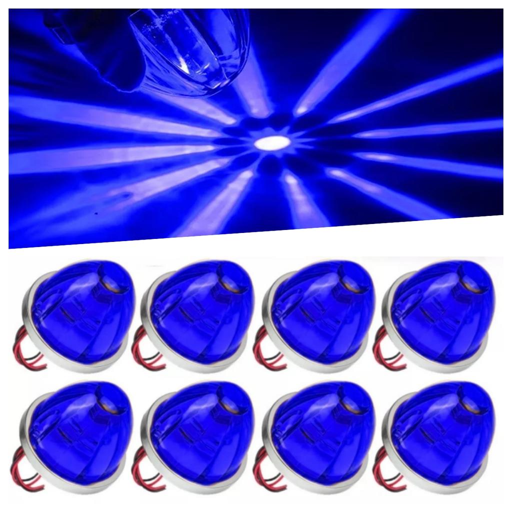 8PCS Watermelon Lights Strobe LED Side Marker Indicator Turn Signal Truck Trailer LED Star Lights For Truck 12V/24V