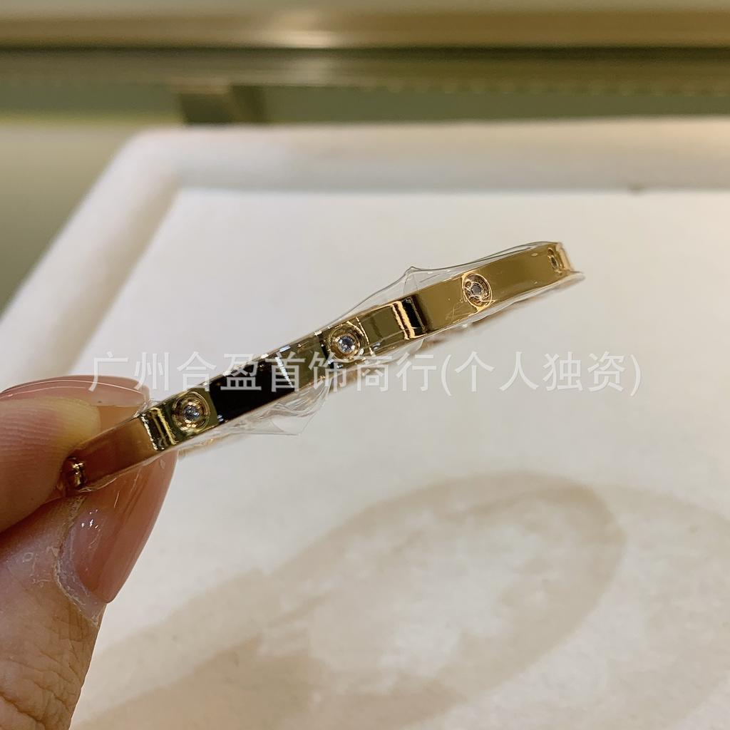 V Gold CNC Высокая Версия Браслет Любовь Узкая Средняя Широкая Версия Новый Женский Толстый Покрытый 18K Розовым Золотом Браслет для Пары