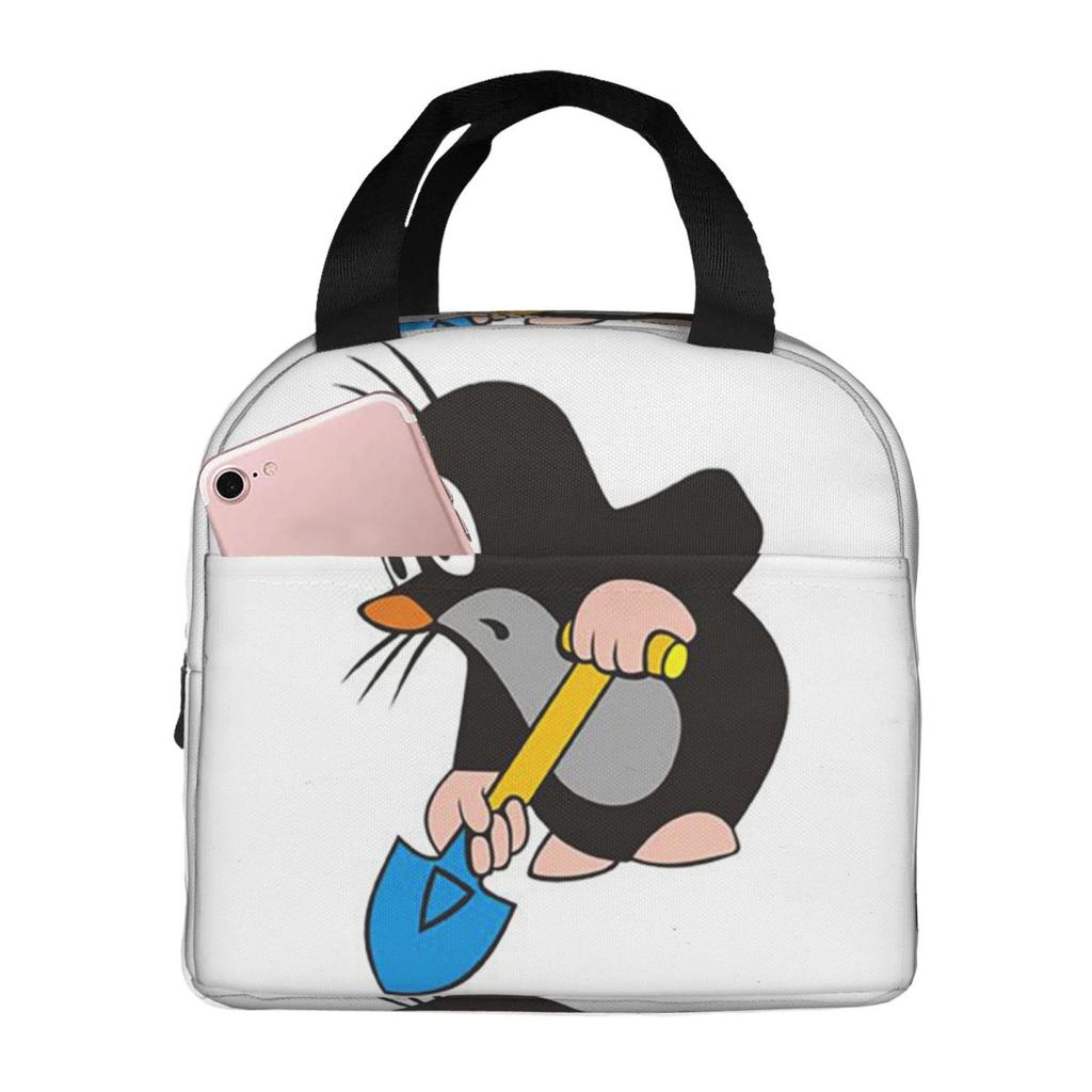 Cute Happy Mole Krtek Insulated Lunch Bag for Kids School Cooler Thermal Food Box Tote Portable Lunch Boxes Container