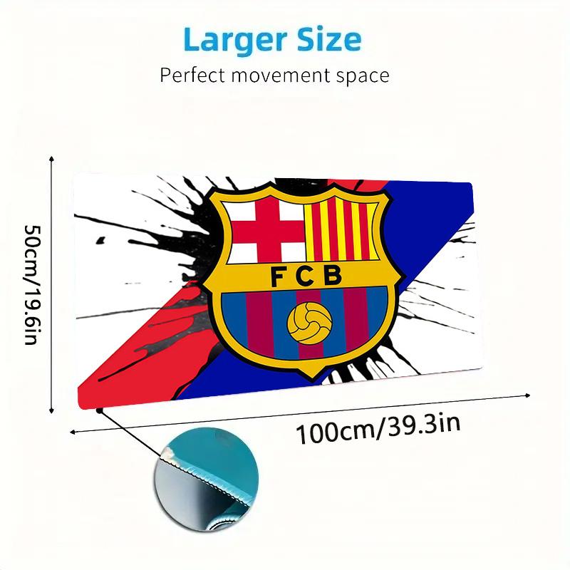 Futbol Club Barcelona4 Print Cushion Non-slip Laptop Tablet Big Mousepad XXL Mat Mini PC Playmat With Lock edge