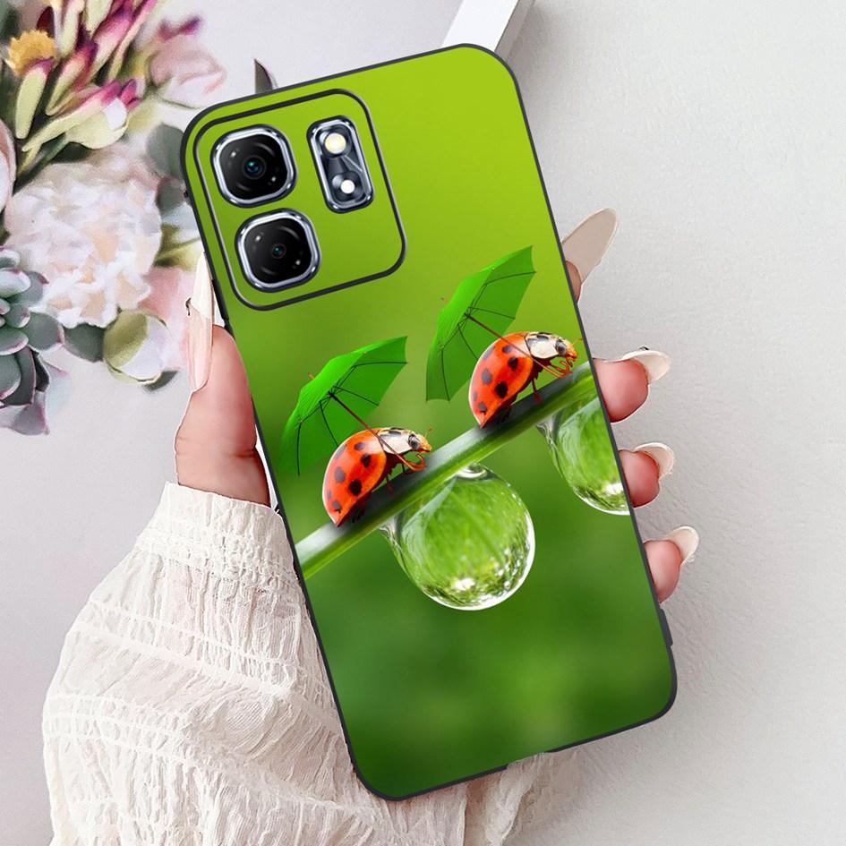 Чехол для Infinix Hot 50i X6531 Новый модный чехол из мягкого силикона с рисунком Цветок Сердце Для Infinix Smart 9 Smart9 X6532 Бампер