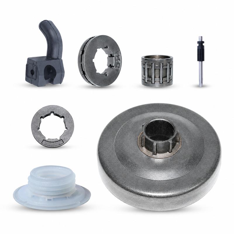 Clutch Drum Rim Sprocket Kit .325"-7T .325"-8T Oil Pump Worm Gear for Husqvarna 340 345 346XP 350 351 353 Chaaw Parts Kit