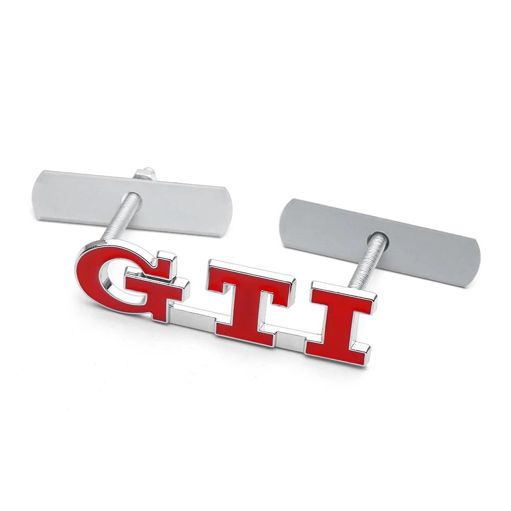 BAJM3 2025 Hot 3D ABS GTI Badge Car Front Grille Sticker Decoration Auto Refit Accessorie for Volkswagen VW Golf MK7 Beetle Touran GTI