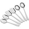 6 Pieces Stainless Steel Serving Spoons Set for Dining Table/Kitchen, 1.8 Mm Heavy Gauge