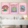 Mystic Toad Kawaii Frog Canvas Painting Pictures Wall Art Prints Cute Knitting Frog Modular Poster For Living Kids Room Decor