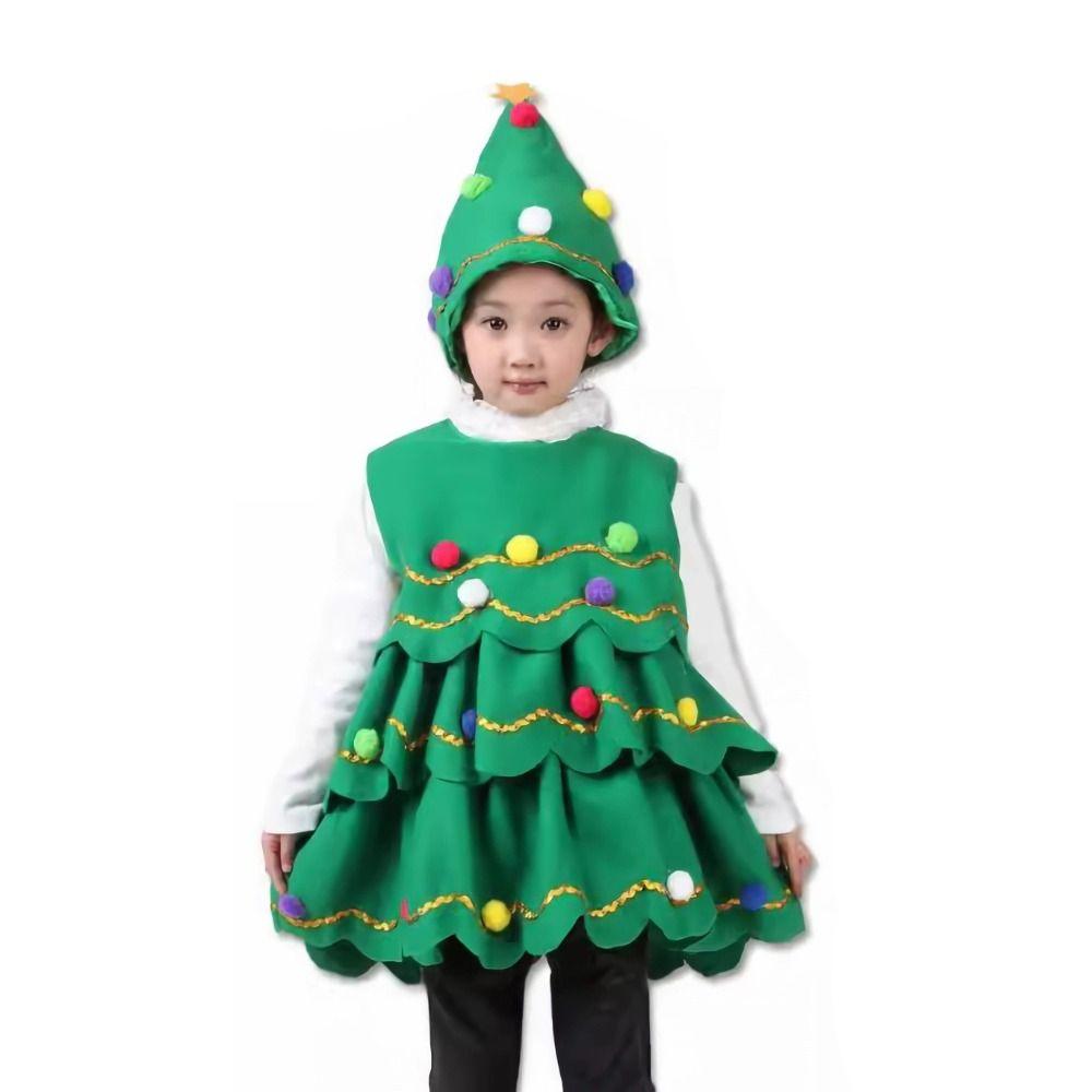 Hat Christmas Tree Costume Polyester Cosplay Costume Fashion Kids Dress Kids