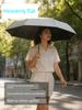 Женский складной зонт Paradise Umbrella двойного назначения от солнца и дождя, Защита от солнца УФ-защита, Черное покрытие, Зонт для студентов и мужчин