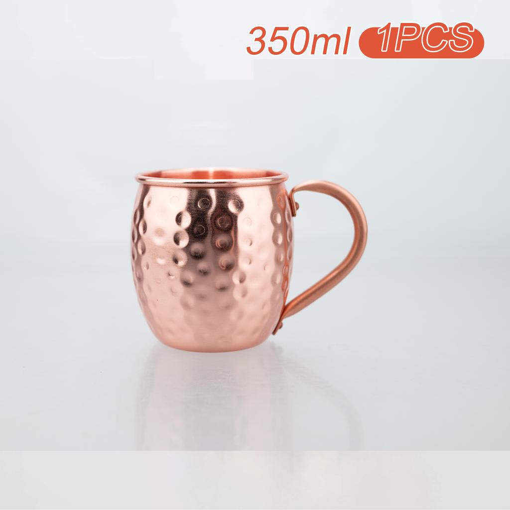 350ml Pure Copper Moscow Mule Mug – Handcrafted Copper Cup for Cocktails, Mojitos, Whiskey, Beer – Classic Hammered Finish