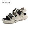 Fashion Men Sandals Platform Thick Bottom Non-slip Slippers Outdoor Trend Ins Summer Men's Shoes 2024 New Fast Shipping