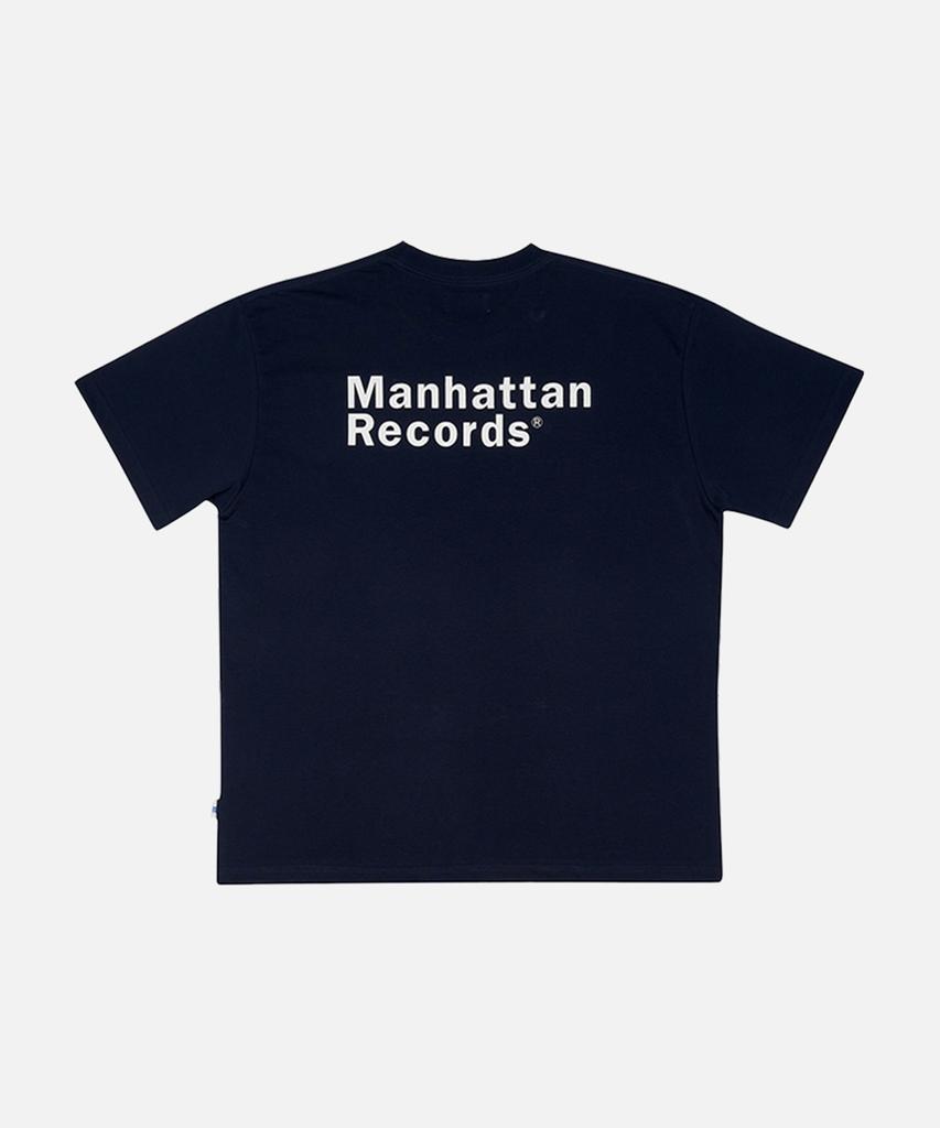 Maenhatanlekojeu Manhattan Records Футболка с логотипом M - Темно-синий