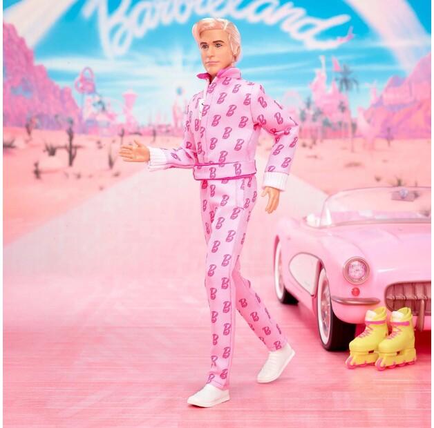 Кукла Barbie Movie Ken Кинофильм Розовый комбинезон буква B JCP80