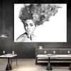Canvas Painting Black and White Beauty African Women Living Room Wall Painting Home Decoration Wall Art Poster