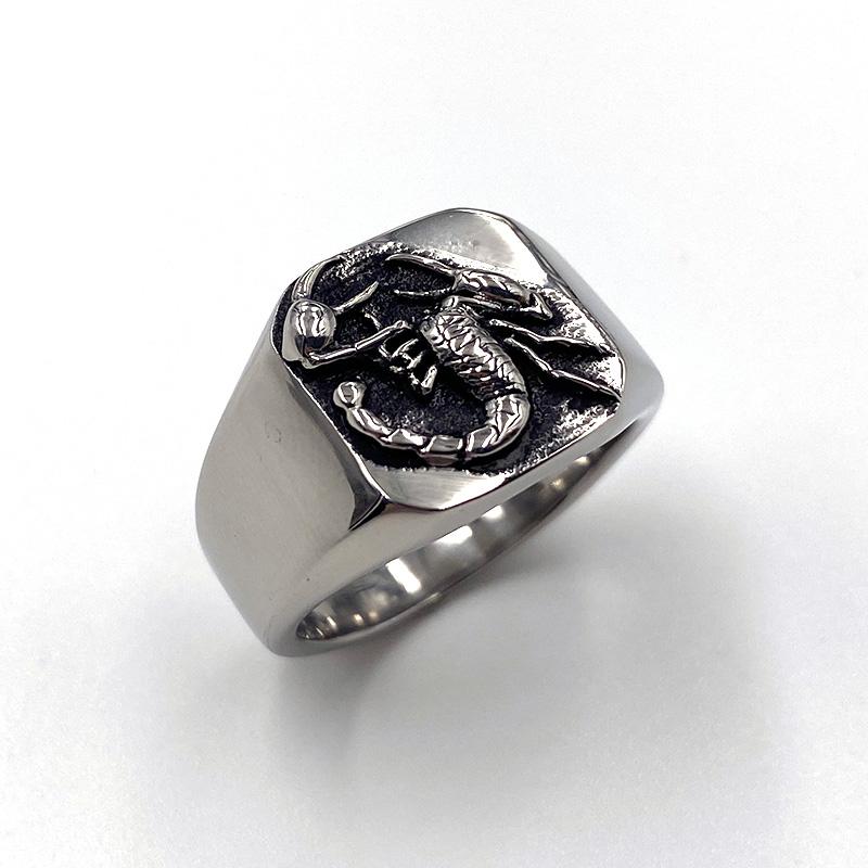 Кольцо из нержавеющей стали с рисунком скорпиона в винтажном стиле в стиле панк-готика, золотого цвета, унисекс, ретро, модное, металлическое, оптовая продажа