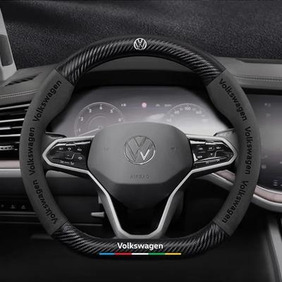 Кожаный чехол на руль автомобиля для Volkswagen VW Golf 7 Mk7 Touran Up Новый Polo Jetta Passat B8 Tiguan Gti Gte Автоаксессуары