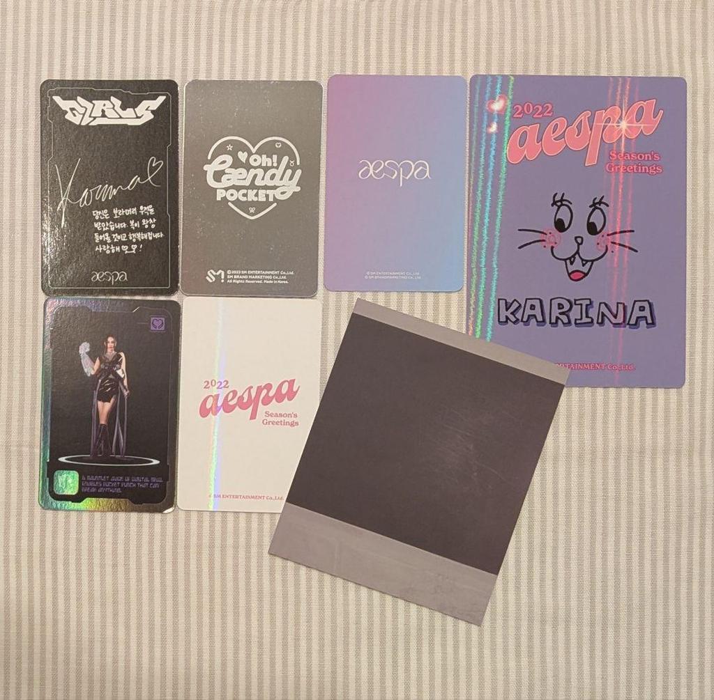 [Б/У] Aespa Карина KARINA плакат, торговые карточки и другой набор