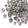 20g Flower Silver Plated Loose Tube Bead Spacer Beads For Jewelry Making Tube Charms DIY Bracelet Necklace Accessories