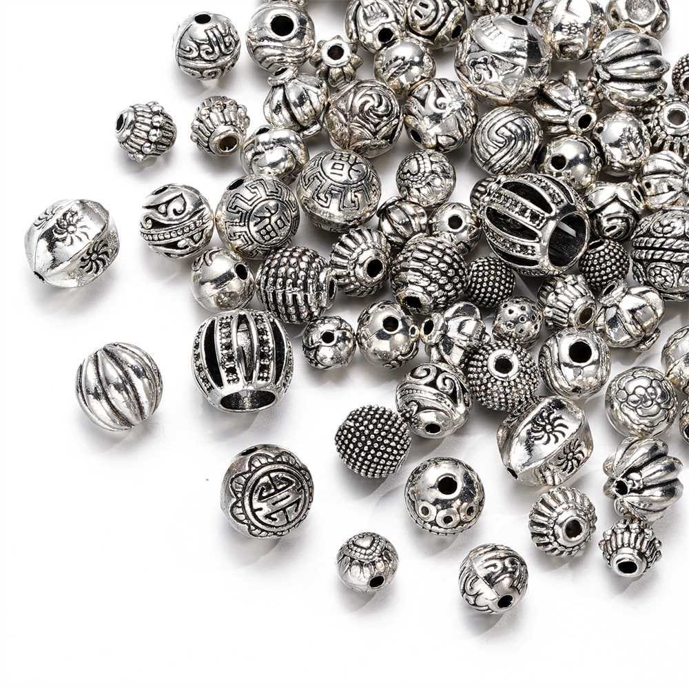20g Flower Silver Plated Loose Tube Bead Spacer Beads For Jewelry Making Tube Charms DIY Bracelet Necklace Accessories