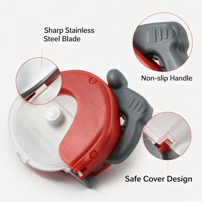 Lihe Detachable Stainless Steel Pizza Cutter Wheel, Handheld Dough Slicer For Bread & Cookie Baking