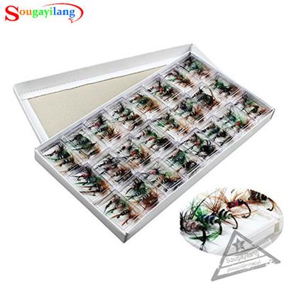 SOUGAYILANG Красочный ассортимент сухих мушек для рыбалки нахлыстом 96 шт.