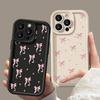 Мягкий чехол для телефона из ТПУ с розовым бантом для iPhone 16 Pro Max 15 Pro 14 13 12 11 XR XS Love Heart Pattern, матовый противоударный защитный бампер для объектива