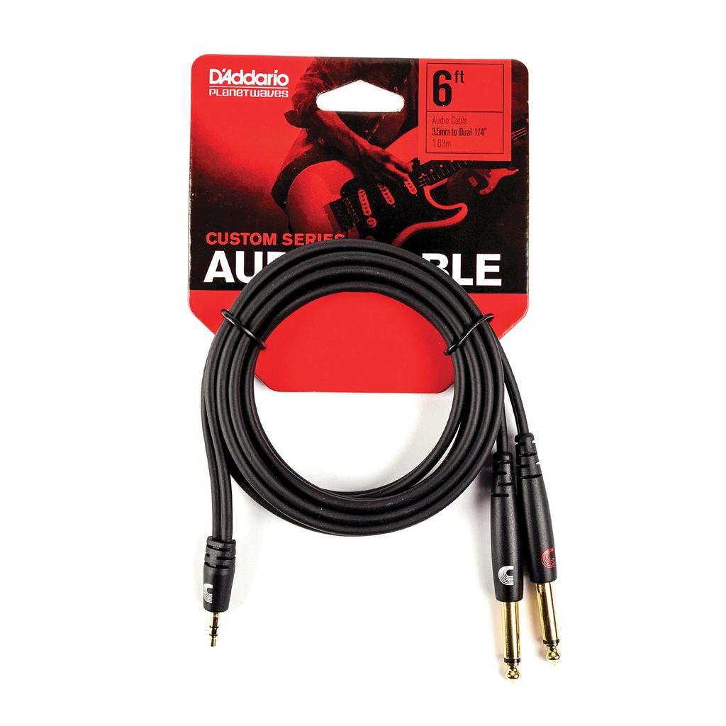 Custom Series Audio Cable Stereo D'Addario PW-MPTS-06 (approx. 1.8m Mini/Phonex2)