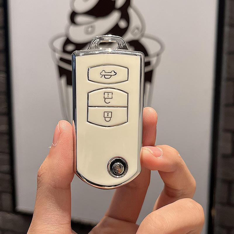 Для Mazda Demio 2 3 5 6 M3 M5 M6 CX-5 CX7 CX9 RX8 MX5 MPV 2/3 кнопки TPU Shell держатель для автомобильного ключа чехол крышка Keyless