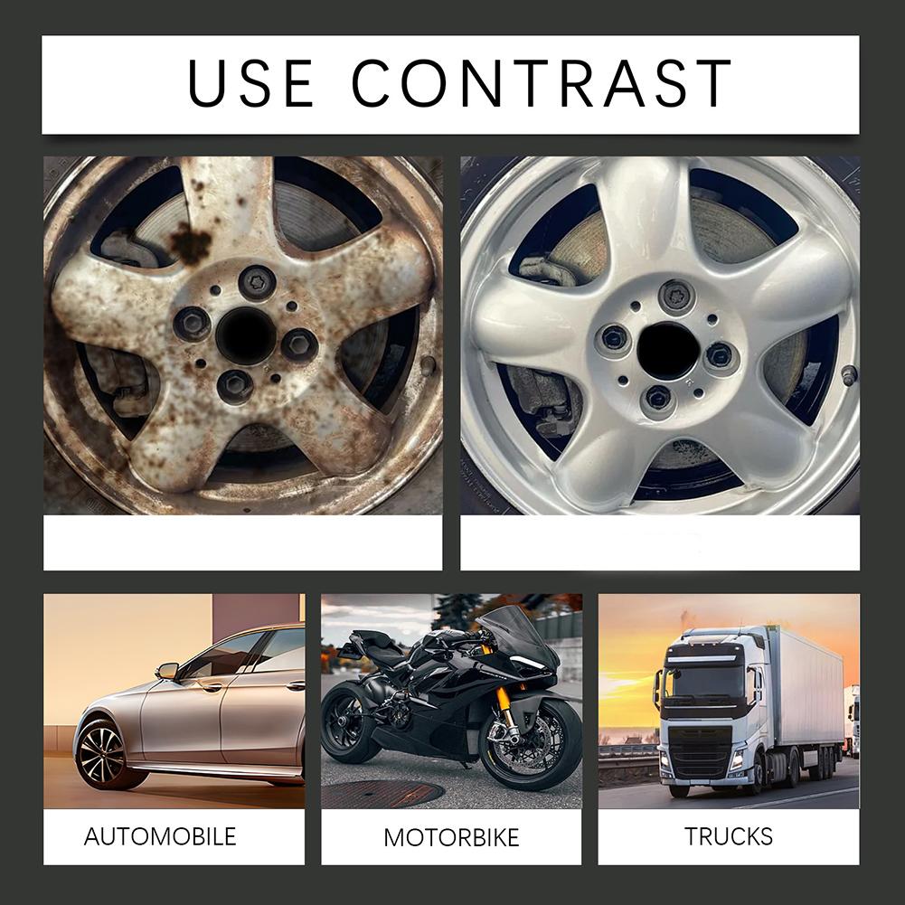 Удалитель ржавчины для автомобиля Уход за ступицами колес автомобиля Быстродействующее средство для удаления Ржавчина на выхлопной трубе автомобиля Очиститель от ржавчины Спрей для очистки от ржавчины Колеса автомобиля Уход за металлическими поверхностями