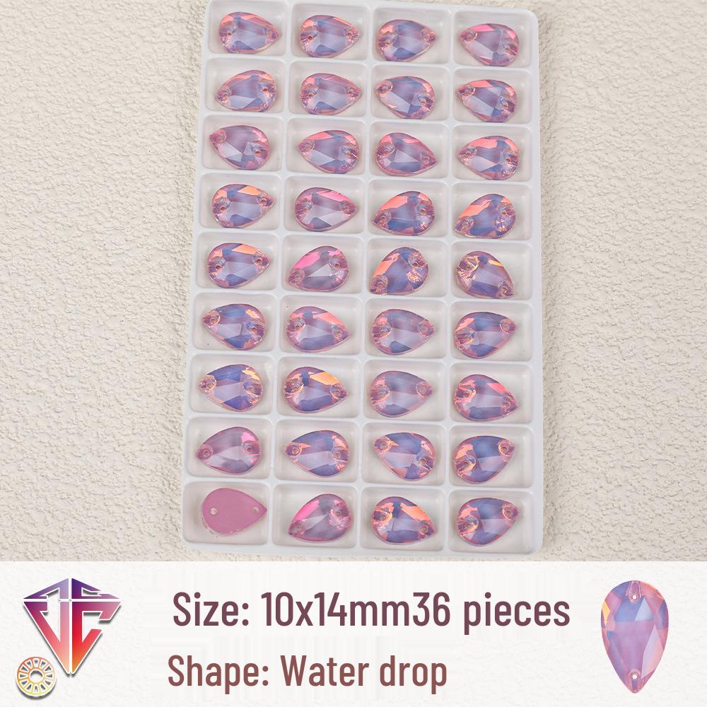 Флуоресцентные мокка каплевидные стразовые бусины - Ручная работа DIY Двухдырочные плоские аксессуары