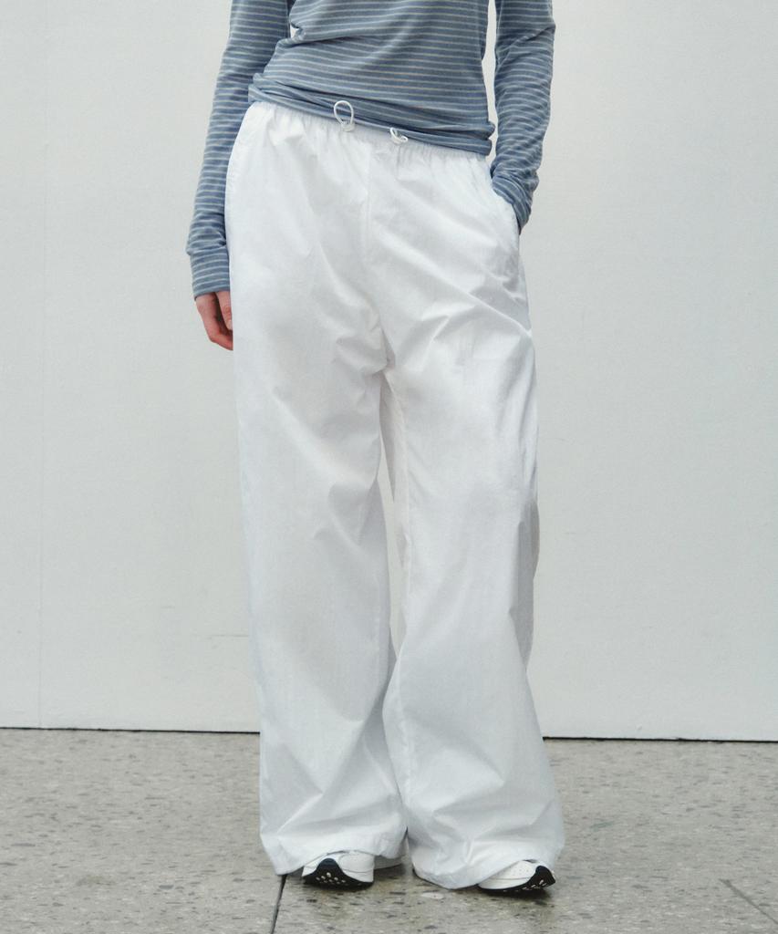 CITTA Volume Wide Drawstring Pants_Ctb562(White)