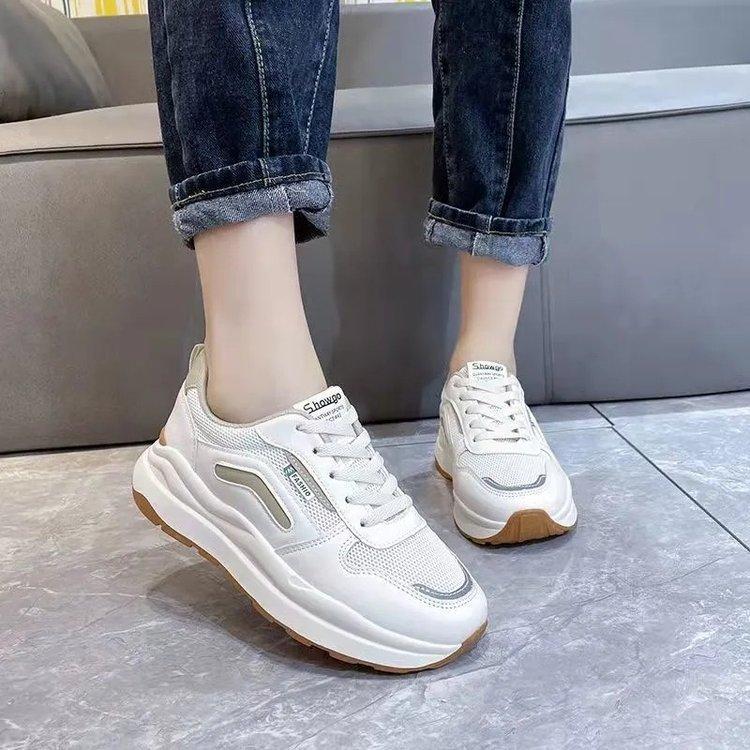 Daddy Shoes женские весенние новые поступления резиновые мягкие кроссовки женские туфли однотонные увеличивающие рост для отдыха и спорта Cortez