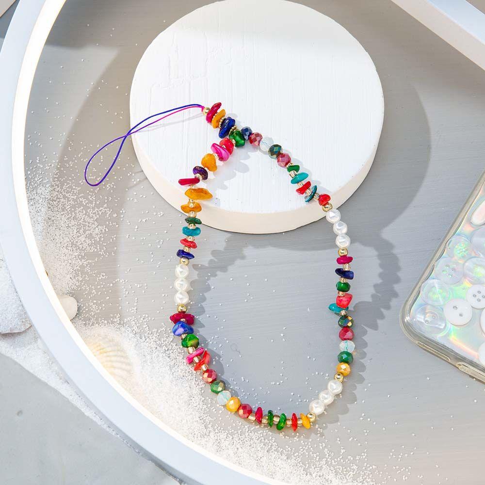 Phone Chain Hanging Cord Cell Phone Lanyard Mobile Phone Lanyard Beads Chain Mobile Phone Strap